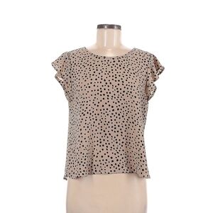 Papermoon Tan Ruffled Blouse Relaxed Fit